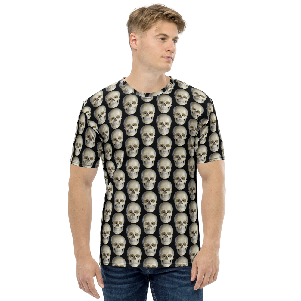 XS Skull Head Pattern Men's T-shirt by Design Express