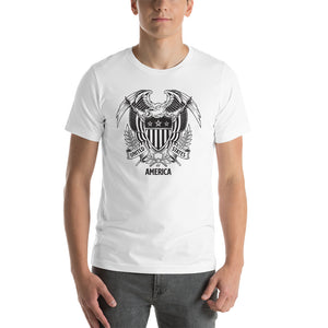 XS United States Of America Eagle Illustration Short-Sleeve Unisex T-Shirt by Design Express
