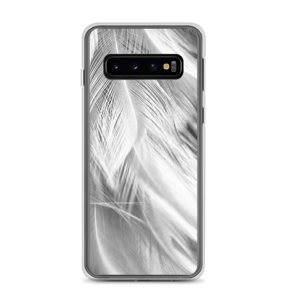 Samsung Galaxy S10 White Feathers Samsung Case by Design Express