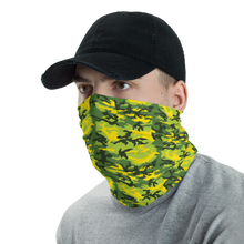 Green & Yellow Camo Neck Gaiter Masks by Design Express