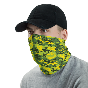 Green & Yellow Camo Neck Gaiter Masks by Design Express