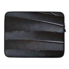 15 in Black Feathers Laptop Sleeve by Design Express