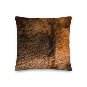18×18 Bison Fur Square Premium Pillow by Design Express