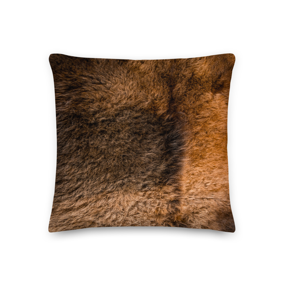 18×18 Bison Fur Square Premium Pillow by Design Express