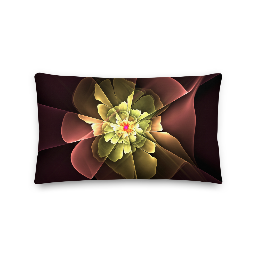 Default Title Abstract Flower 04 Rectangle Premium Pillow by Design Express