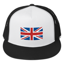 Black/ White/ Black United Kingdom Flag "Solo" Trucker Cap by Design Express