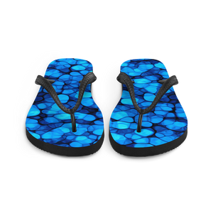 Crystalize Blue Flip-Flops by Design Express