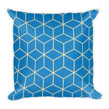 Diamonds Blue Square Premium Pillow by Design Express