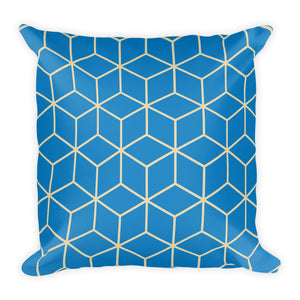 Diamonds Blue Square Premium Pillow by Design Express