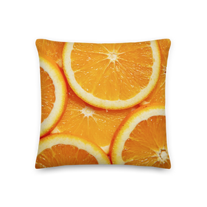 18×18 Sliced Orange Premium Pillow by Design Express