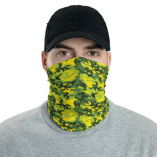 Default Title Green & Yellow Camo Neck Gaiter Masks by Design Express