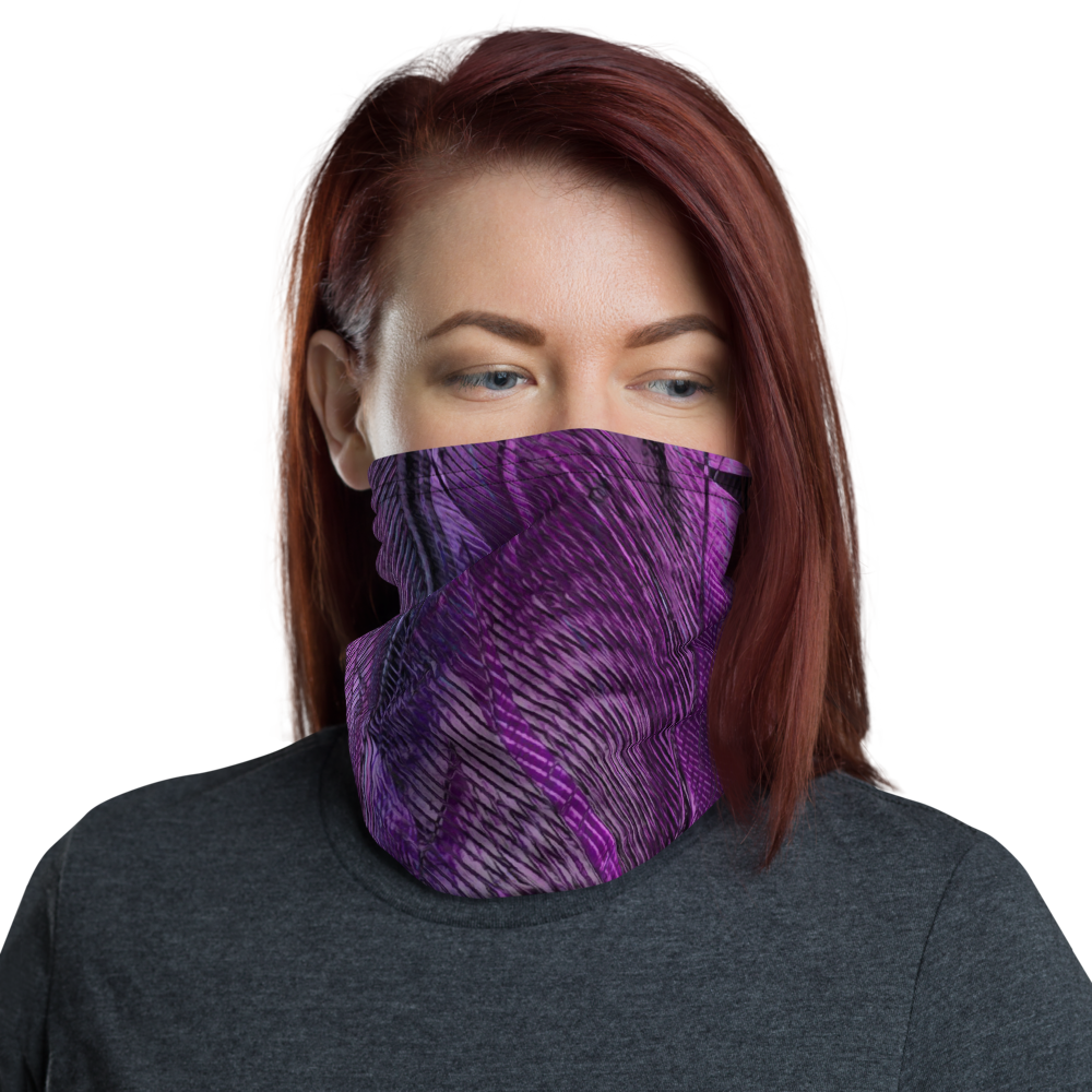 Default Title Purple Feathers Neck Gaiter Masks by Design Express