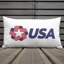 USA "Rosette" Rectangular White Premium Pillow by Design Express