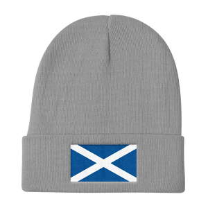Gray Scotland Flag "Solo" Knit Beanie by Design Express