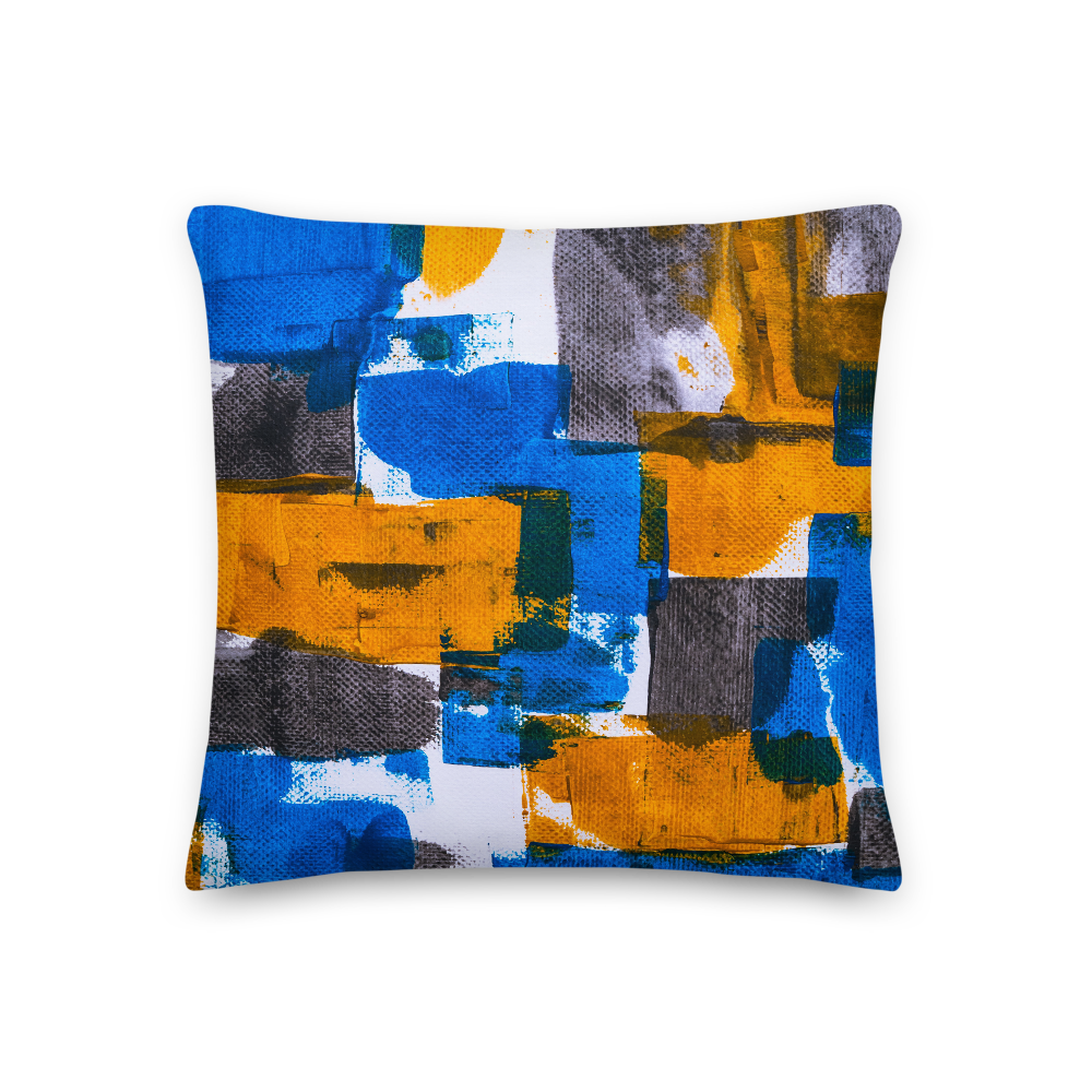 18×18 Bluerange Abstract Square Premium Pillow by Design Express