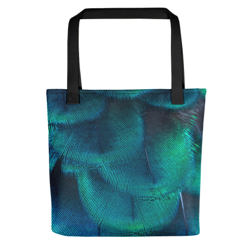 Default Title Green Blue Peacock Tote Bag by Design Express
