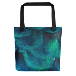 Default Title Green Blue Peacock Tote Bag by Design Express