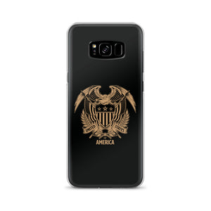 Samsung Galaxy S8+ United States Of America Eagle Illustration Reverse Gold Samsung Case Samsung Cases by Design Express
