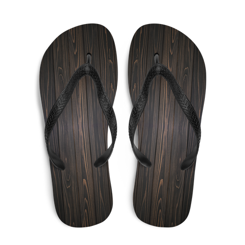 Black Wood Flip-Flops by Design Express
