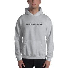 Sport Grey / S United States Of America Eagle Illustration Backside Hooded Sweatshirt by Design Express