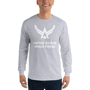 Sport Grey / S United States Space Force "Reverse" Long Sleeve T-Shirt by Design Express