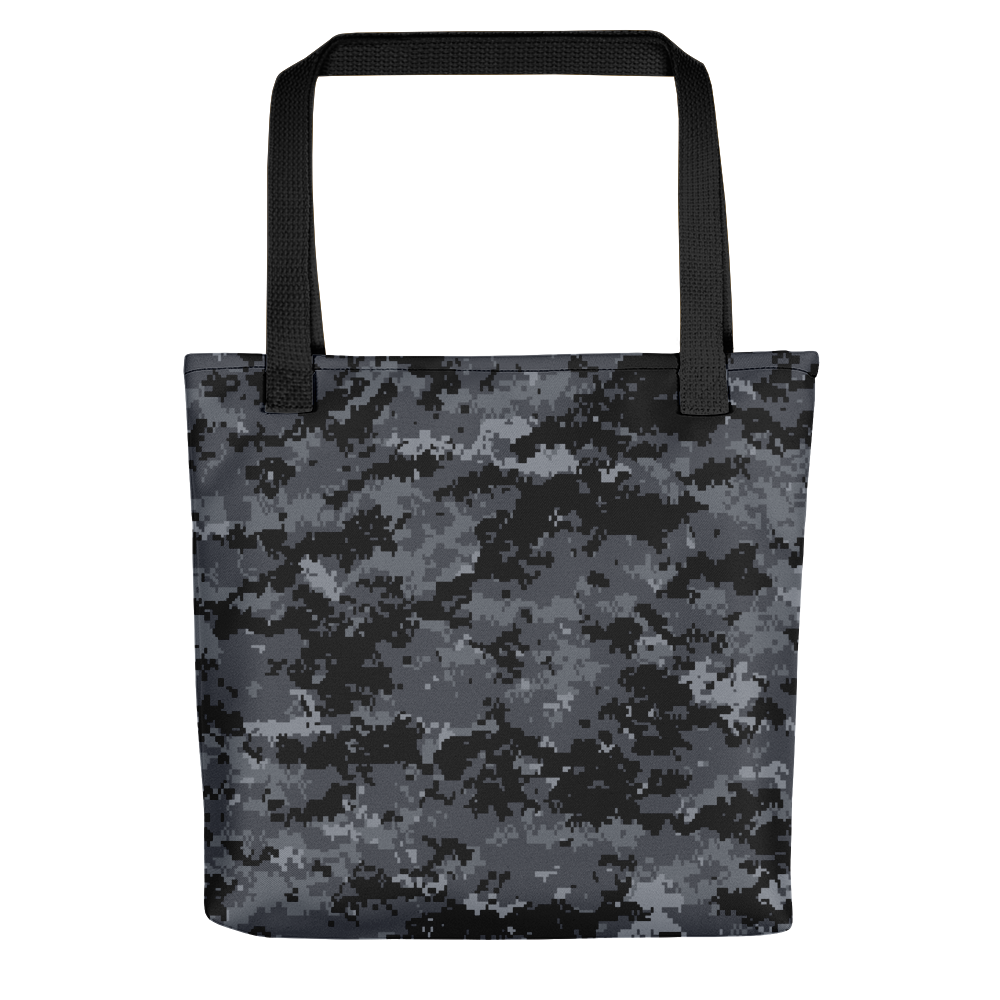 Default Title Dark Grey Digital Camouflage Tote Bag by Design Express