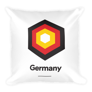 Default Title Germany "Hexagon" Square Pillow by Design Express