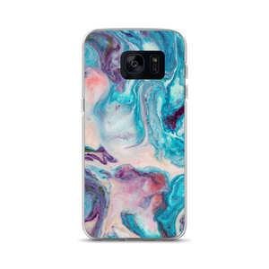 Samsung Galaxy S7 Blue Multicolor Marble Samsung Case by Design Express