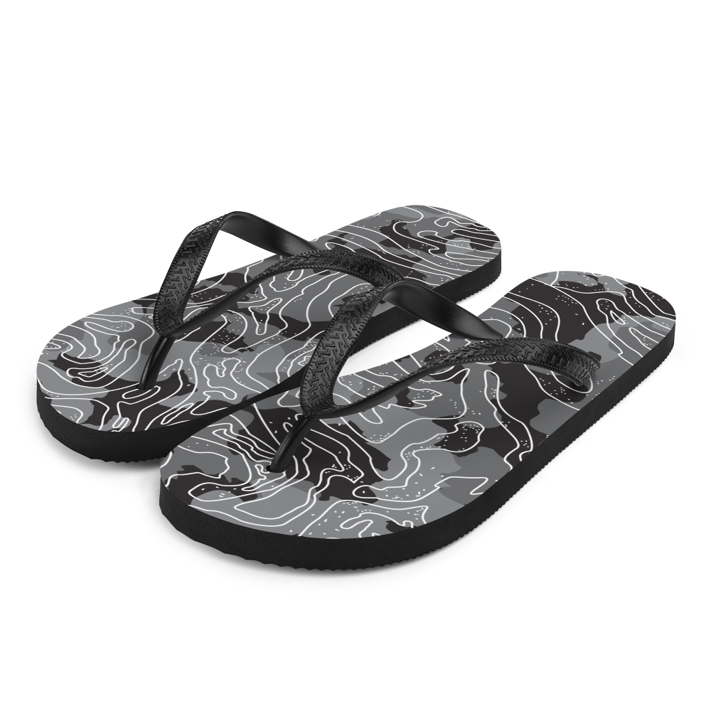 S Grey Black Camoline Flip-Flops by Design Express