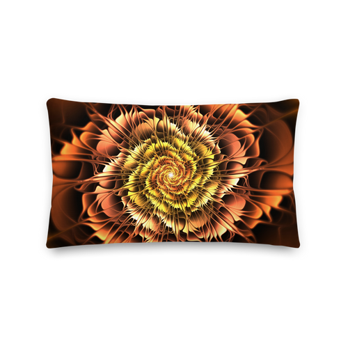 Default Title Abstract Flower 01 Rectangle Premium Pillow by Design Express
