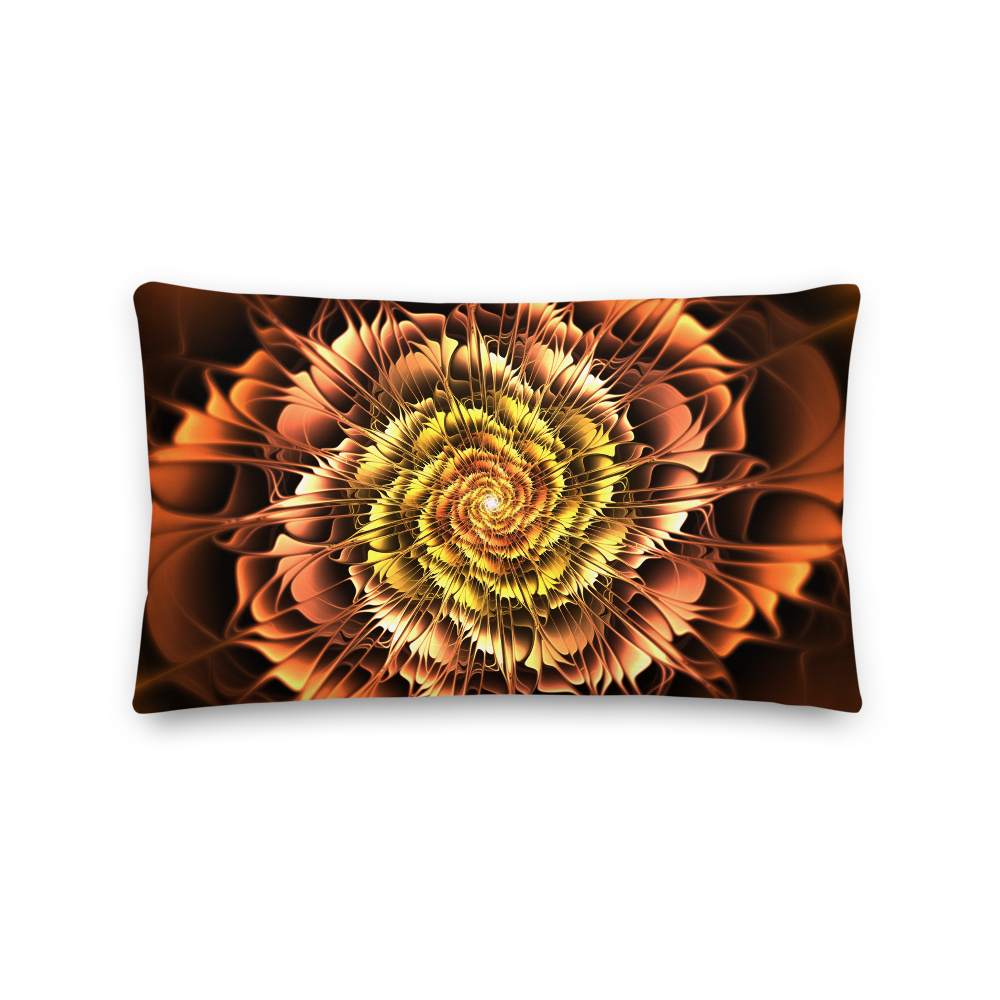 Default Title Abstract Flower 01 Rectangle Premium Pillow by Design Express