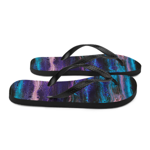 Purple Blue Abstract Flip-Flops by Design Express