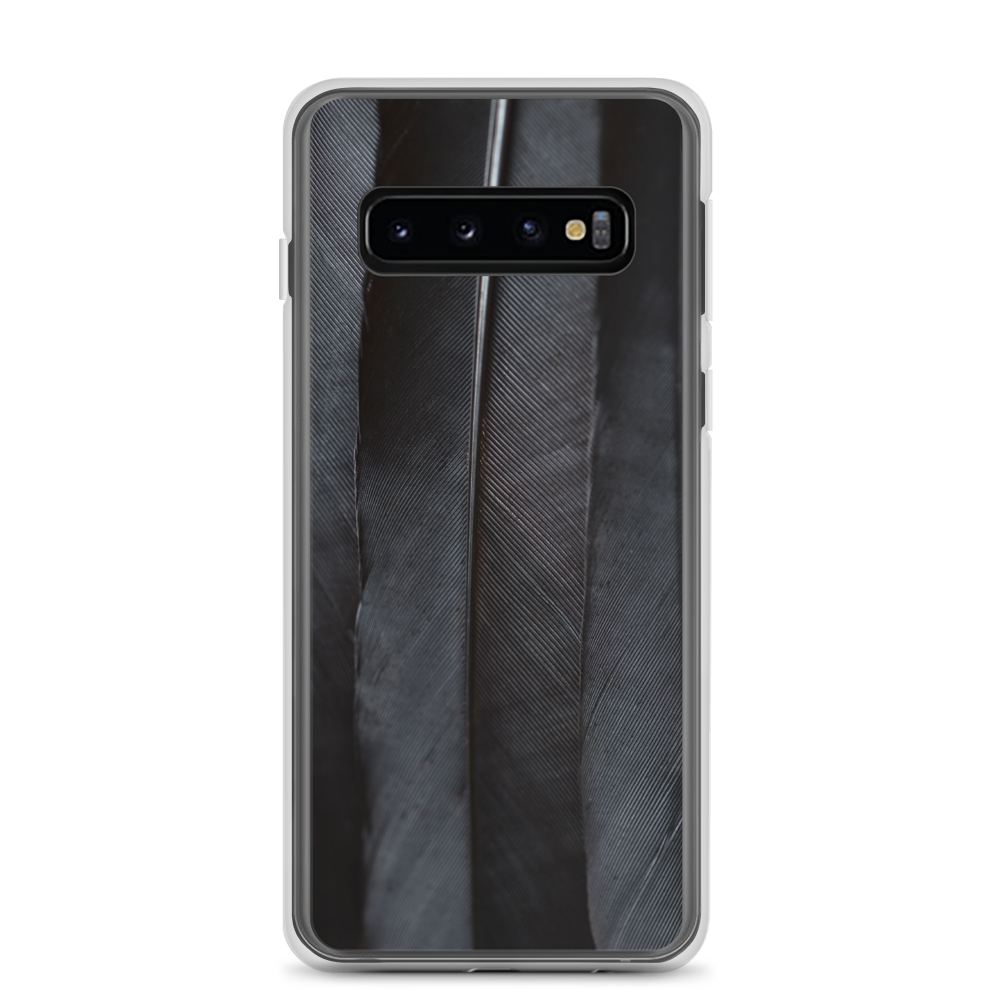 Samsung Galaxy S10 Black Feathers Samsung Case by Design Express