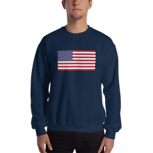 Navy / S United States Flag "Solo" Sweatshirt by Design Express