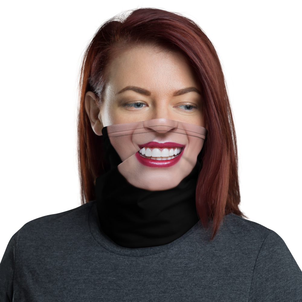 Default Title Smiling Beauty Girl Neck Gaiter Masks by Design Express