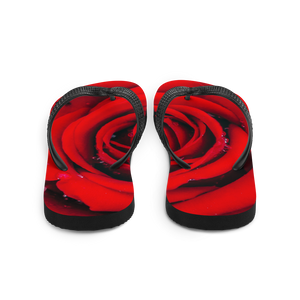 Fresh Red Rose Flip-Flops by Design Express