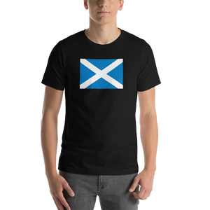 Black / S Scotland Flag "Solo" Short-Sleeve Unisex T-Shirt by Design Express