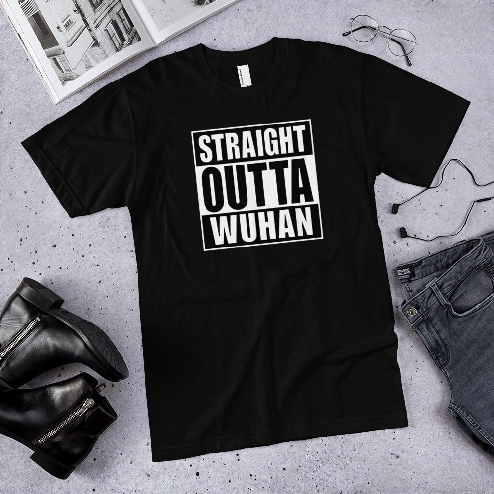 XS Straight Outta Wuhan Unisex T-Shirt (100% Made in the USA 🇺🇸) by Design Express