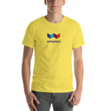 Yellow / S United States "Squared" Short-Sleeve Unisex T-Shirt by Design Express