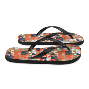 Mid Century Pattern Flip-Flops by Design Express