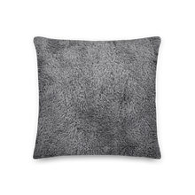 18×18 Soft Grey Fur Premium Pillow by Design Express