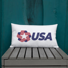 Default Title USA "Rosette" Rectangular White Premium Pillow by Design Express