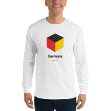 White / S Germany "Cubist" Long Sleeve T-Shirt by Design Express