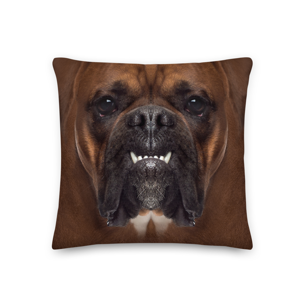 18×18 Boxer Dog Premium Pillow by Design Express