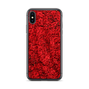 iPhone X/XS Red Rose Pattern iPhone Case by Design Express