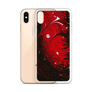 Black Red Abstract iPhone Case by Design Express