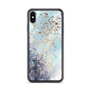 iPhone XS Max Soft Blue Gold iPhone Case by Design Express