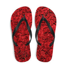 Red Rose Pattern Flip-Flops by Design Express