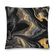 22×22 Black Marble Square Premium Pillow by Design Express