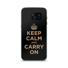 Samsung Galaxy S7 Keep Calm and Carry On (Black Gold) Samsung Case Samsung Case by Design Express